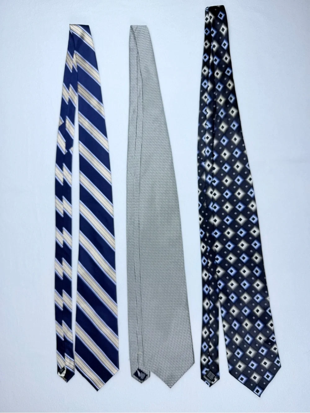 Lot of 3 Menswear Neckties - Nautica & Haggar Bundle Office Attire